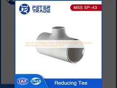 MSS SP-43 Stainless Steel ASTM A403 WP 304 WP316 Butt Weld Reducing Tees Unequal Tees